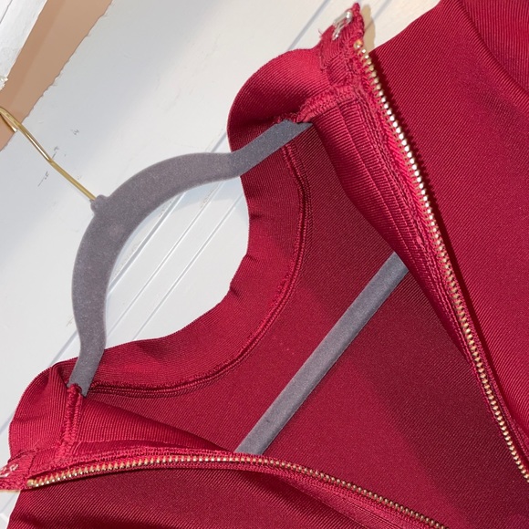 Red Bodycon Dress with Gold Zipper!! - Picture 3 of 8